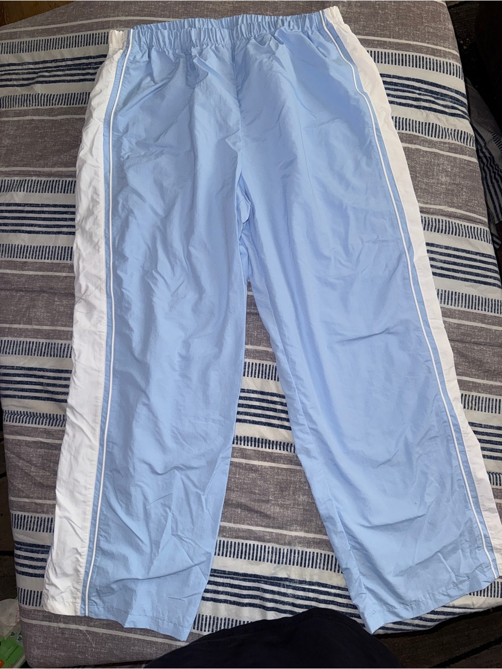 No Boundaries Light Blue & White womens Track Pants